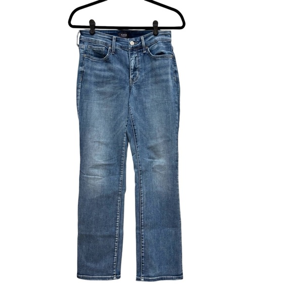 NYDJ Marilyn Straight Jeans Cool Embrace Denim Classic Medium Wash Romance 6P - Picture 6 of 16